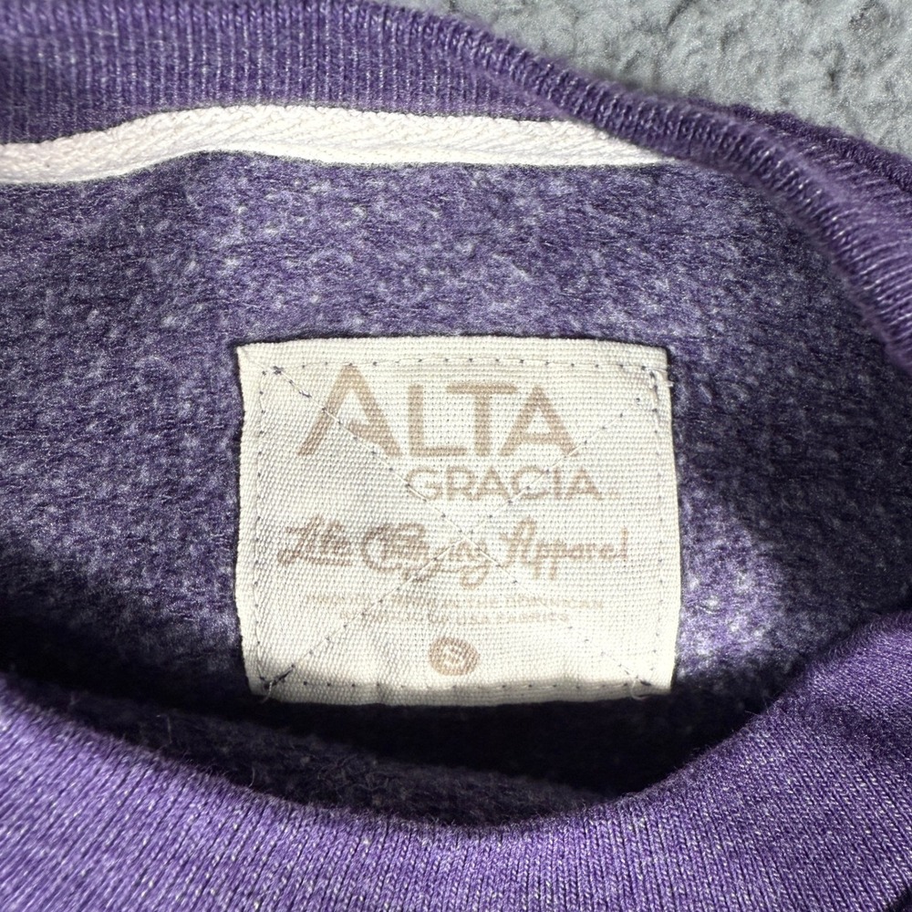 University of Clemson Tigers Sweatshirt‎ Womens Small Alta Gracia Purple Fleece - Picture 3 of 7